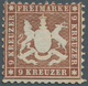 Württemberg - Marken Und Briefe: 1863. 9 Kr. Dunkelbraun, Ungebraucht Mit Originalgummi, Echt Und Fa - Other & Unclassified