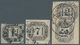 Norddeutscher Bund - Dienstmarken: 1871, 1 Kreuzer Gestempelt, 2, 3 Und 7 Kreuzer Auf 2 Briefstücken - Sonstige & Ohne Zuordnung