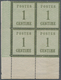 Elsass-Lothringen - Marken Und Briefe: 1870/1871, 1 Ctm. Grün Type 1 Im 4er-Block Aus Der Li. Untere - Autres & Non Classés