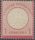Deutsches Reich - Brustschild: 1872, 1 Groschen Karmin Kleiner Schild. Die Postfrische Marke Ist Far - Neufs