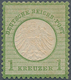 Deutsches Reich - Brustschild: 1872, Kleiner Schild 1 Kr. Grün, Farbfrisches Exemplar In üblicher Zä - Unused Stamps