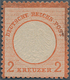 Deutsches Reich - Brustschild: 1872, 2 Kreuzer Rötlichorange Kleiner Schild, Ungebraucht Mit Origina - Neufs