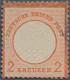 Deutsches Reich - Brustschild: 1872, 2 Kreuzer Rötlichorange Kleiner Schild, Ungebraucht Mit Origina - Ungebraucht