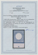 Deutsches Reich - Brustschild: 1872, 7 Kr. Grauultramarin, Kleiner Schild, Ungebrauchtes Unterrandst - Unused Stamps