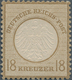 Deutsches Reich - Brustschild: 1872, 18 Kr. Ockerbraun Kleiner Schild. Die Postfrische Marke Mit Ori - Neufs