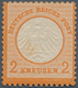 Deutsches Reich - Brustschild: 1972, Kleiner Schild 2 Kr. Orange, Farbfrisches Exemplar In Guter Zäh - Neufs