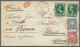 Deutsches Reich - Pfennige: 1875, Briefkuvert Von Walpole, Mass., USA To Mühlhausen, Elsass Und Weit - Lettres & Documents