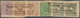 Deutsches Reich - Pfennig: 1885/1887, 3, 5, 25(2), 50(2) Pfennig 4-Farbenfrankatur-Briefstück In Waa - Lettres & Documents