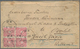 Deutsches Reich - Pfennig: 1888, 10 Pfennig Im Viererblock Ab ILMENAU Nach Java Und Wieder Retour. G - Lettres & Documents