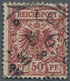 Deutsches Reich - Krone / Adler: 1889 50 Pf. Bräunlichkarmin, Braunkarmin Quarzend, Entwertet Mit Ei - Unused Stamps