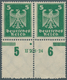 Deutsches Reich - Weimar: 1924, 5 Pfg. Reichsadler Im Waagerechten Unterrandpaar, Dieser Komplett Du - Unused Stamps