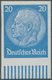 Deutsches Reich - 3. Reich: 1934, Hindenburg 20 Pfg. Lebhaftcyanblau, UNGEZÄHNT, Sauber Ungebrauchte - Briefe U. Dokumente