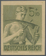 Deutsches Reich - 3. Reich: 1943, 5+10 Pfg. Arbeitsdienstals Ungezähnter Probedruck, Ohne Gummi Auf - Briefe U. Dokumente