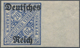 Deutsches Reich - Dienstmarken: 1920, 20 Pf. Aufdruck „Deutsches Reich" Mit WZ Y, Ungezähnt Vom Rech - Dienstmarken