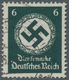 Deutsches Reich - Dienstmarken: 1934, 6 Pfg. Grün Hakenkreuz Im Eichenkranz Mit Waagerechter Gummiri - Service