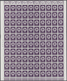 Deutsches Reich - Dienstmarken: 1943, 6 (Pf) Schwärzlichpurpurviolett Kompletter Postfrischer Bogen - Service