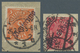 Deutsches Reich - Dienst-Kontrollaufdrucke: WIESBADEN 1922, Posthorn 5 Mark Orange Und 10 Mark Karmi - Officials