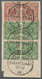 Deutsche Post In China - Vorläufer: 1890, 50 Pfg. Braunrot Im Waagerechten Paar Und Viererblock 5 Pf - Deutsche Post In China