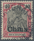 Deutsche Post In China: 1901, 40 Pf. Germania Reichspost Mit Aufdruck "China", Gestempeltes Exemplar - China (offices)