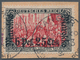 Deutsche Post In China: 1913 (16.1.), Sogn. "Ministerdruck" ("6 Pes. 25 Cts. Auf 5 Mark" Schwarz/dun - Chine (bureaux)