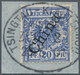 Deutsche Kolonien - Kiautschou - Mitläufer: 1900, 20 Pfg. Mit Steilem Aufdruck Auf Briefstück Mit üb - Kiautschou