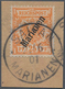 Deutsche Kolonien - Marianen: 1900. 25 Pfg Steiler Aufdruck In Der Guten Farbe Dunkelorange Und Zeit - Mariannes