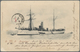 Deutsche Kolonien - Marshall-Inseln: 1900, HALBIERUNG 10 Pfg. Krone/Adler "Jaluit-Ausgabe", Tadellos - Marshall Islands