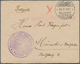 Feldpost 1. Weltkrieg: 1917, MIL.MISS.DAMASKUS (dt.-türk. Luxus-K1) + Violetter Luxus DK 2 Dt. Feld- - Other & Unclassified