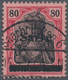 Deutsche Abstimmungsgebiete: Saargebiet: 1920, 80 Pf. Karminrot/ Grauschwarz Auf Rosa Germania Sarre - Unused Stamps