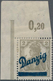 Danzig: 1920, Kleiner Innendienst 2 (Pfg.) Vom Eckrand Oben Links, Falz Am Rand, Mi. 500,-++, Sign. - Autres & Non Classés