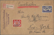 Danzig: 1922, Größerformatiger Umschlag Mit 9 M. Wappen Und 5M. Luftpost Auf Einschreiben Ab "DANZIG - Autres & Non Classés