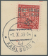 Sudetenland - Karlsbad: 1938, 20 H. Staatswappen Auf Briefstück Mit Ersttagsstempel "KARLSBAD 4d 1.X - Région Des Sudètes