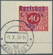 Sudetenland - Karlsbad: 1938, 40 H. Portomarke Mit Ersttagsstempel "KARLSBAD 4d 1.X.38" Auf Briefstü - Région Des Sudètes