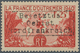 Dt. Besetzung II WK - Frankreich - Dünkirchen: 1940, 1 Fr. + 25 C. Dunkelzinnoberrot Mit Handstempel - Occupation 1938-45