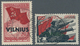 Dt. Besetzung II WK - Litauen: 1941, 80 Kop. Und 1 Rubel Ausgabe Für Das Wilna-Gebiet Sauber Gestemp - Occupation 1938-45