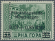 Dt. Besetzung II WK - Montenegro: 1944, 0,15+0,85 RM Mit Aufdruck "Flüchtlingshilfe" Auf 25 C Dunkel - Occupation 1938-45
