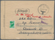 Feldpostmarken: 1945, Später Feldpostbrief Frankiert Mit Senkrechter Halbierung Der Zulassungsmarke - Autres & Non Classés