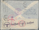 Zensurpost: 1941 Two Letters From Amsterdam Each To The USA Via Berlin And Cologne, Each Checked And - Other & Unclassified