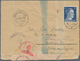 KZ-Post: KZ SACHSENHAUSEN: 1944, Faltbrief Nach NORWEGEN Von Einem Norwegischen Gefangenen, Mit Dopp - Covers & Documents