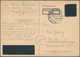 Alliierte Besetzung - Behelfsausgaben: Sowjetische Zone: 1945, OPD Schwerin: Postkarte 6 Rpf. Auf 6 - Sonstige & Ohne Zuordnung