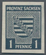 Sowjetische Zone - Provinz Sachsen: 1945. Wappen 1 Pfg In Extrem Seltner Variante Mit Steigendem Was - Autres & Non Classés