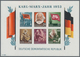 Delcampe - DDR: 1953, Marx-Blocks, Komplette Garnitur Gezähnt Und Geschnitten Mit BEIDEN Wasserzeichenvarianten - Autres & Non Classés