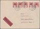 DDR - Propagandafälschungen: 1955, 20 Pf. Auf 24 Pf., KgU-Fälschung Im Waagerechten 5er Streifen, St - Other & Unclassified