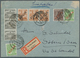 Berlin: 1949: Auslandsbrief Einschreiben DM 1,10 Ins Saargebiet Mit MiF Schwarz-Rot-Bauten I. 3 X 24 - Briefe U. Dokumente