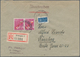 Berlin: 40 Pf. Rotaufdruck Im Paar Als MeF Auf R-Doppelbf. Ab Erlangen V. 26.1.50 Nach Nürnberg, Seh - Covers & Documents