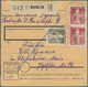 Berlin: 50 U. Paar 60 Pf. Stephan Zusammen Auf Paketkarte Ab Berlin N31 Vom 29.4.49 Nach Steinheim 1 - Covers & Documents