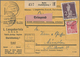 Berlin: 1951: Paketkarte (Mittelbugspur) Inland DRINGEND, 2.- Kg. Mit 2.- DM Stephan Und 40 Pf. Baut - Covers & Documents