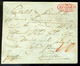 BEODRA 1831. Portós Levél, Piros Bélyegzéssel Pestre Küldve, érk. Bélyegzéssel  /  1831 Unpaid Letter Red Pmk To Pest, A - Serbia