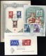 1949-1957. Emléklapok 8db. Jó Tétel, Az Egyik Légrády által Aláírt!  /  8 Memorial Cards Good Bundle 1 Signed By Légrády - Unused Stamps