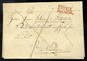 ESZÉK 1840. Szép Portós Levél "ESZEK FRANCO" Piros Bélyegzéssel Vácra Küldve   /  1840 Nice Postage Due Letter Red Pmk T - Croatia